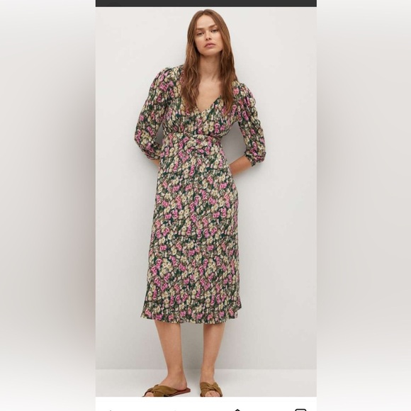 Mango Floral Midi Dress - Picture 3 of 11